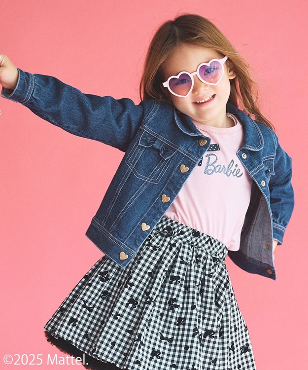 ANY KIDS 【Barbie(TM)】リボン デニムジャケット インディゴ
