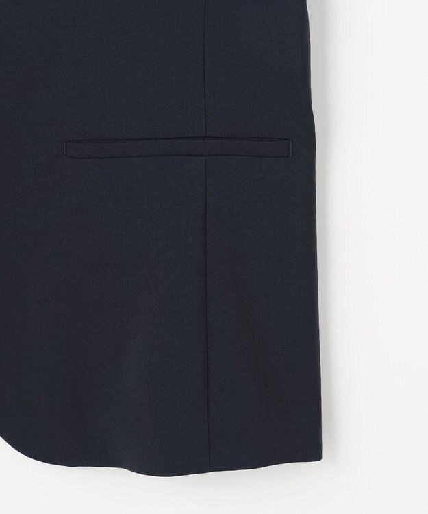 J.PRESS LADIES 【セットアップ対応】ファンマートロストレッチ ノーカラー ジャケット ネイビー系