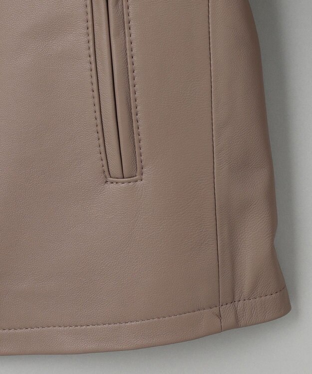 GOTAIRIKU 【シープレザー】シングルライダースジャケット ベージュ系