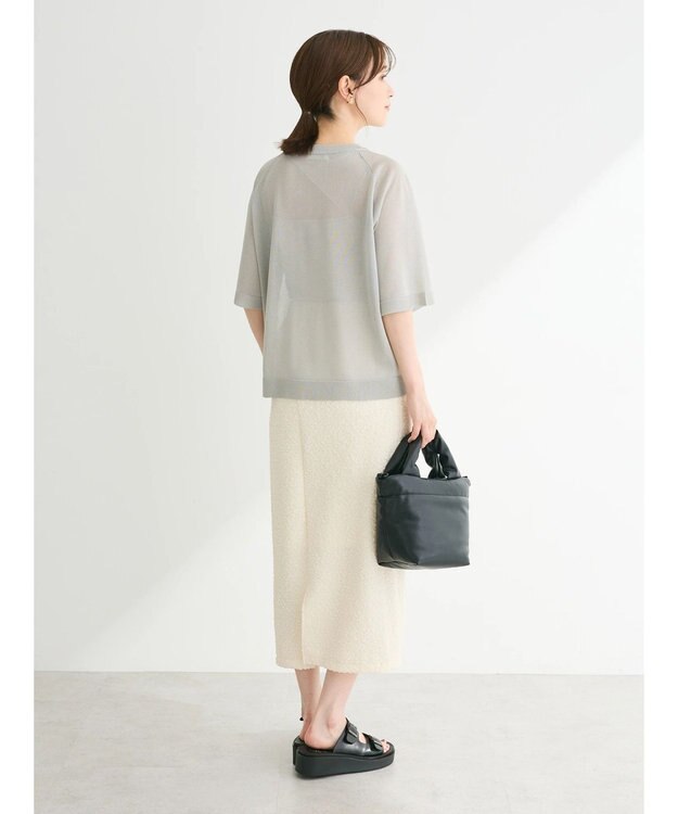 Green Parks シアーロゴニットプルオーバー Gray