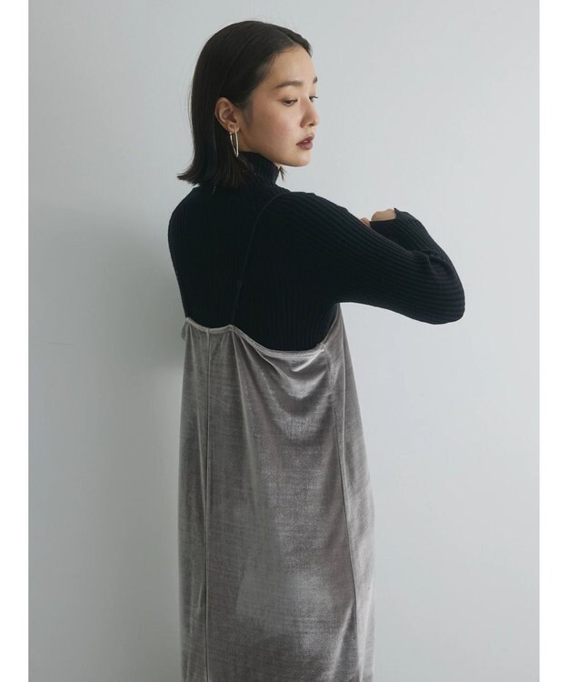 Green Parks armonia．ベロアキャミワンピース Gray