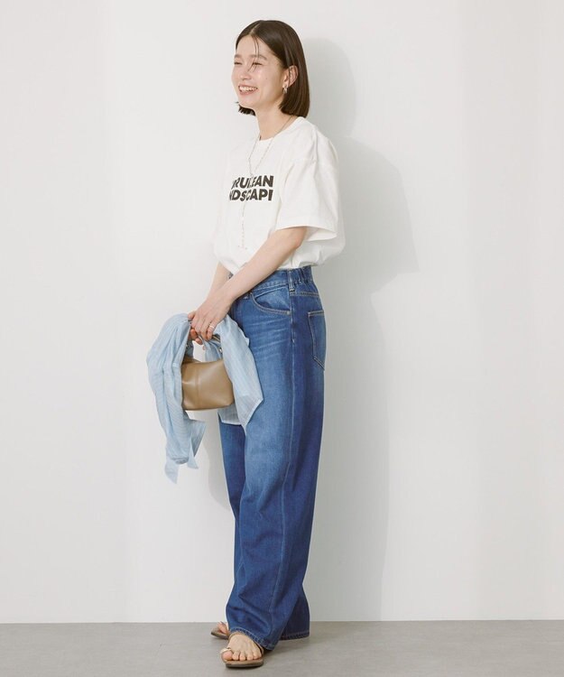 AMERICAN HOLIC 【接触冷感】ワイドデニム Indigo