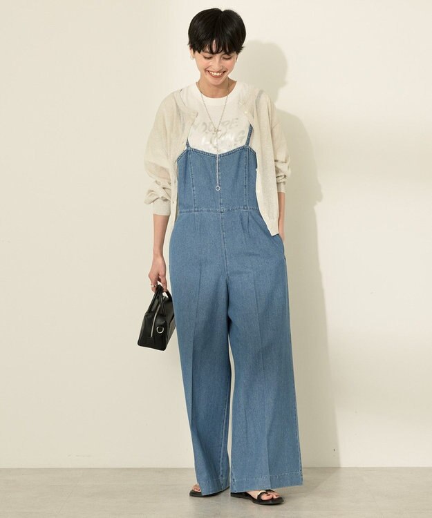 AMERICAN HOLIC シアークルーネックニットカーディガン Silver