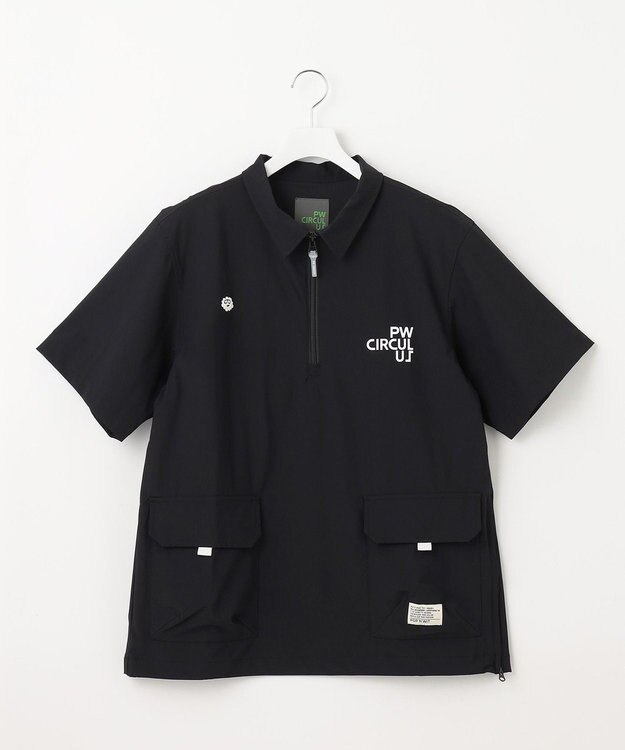 PW CIRCULUS 【機能性素材 TM ICE 使用】【MEN】ハーフジップ シャツ ブラック系