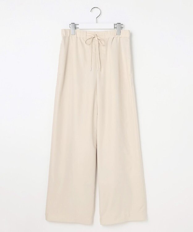 J.PRESS LADIES ピーチポプリン ワイド パンツ サンドベージュ系