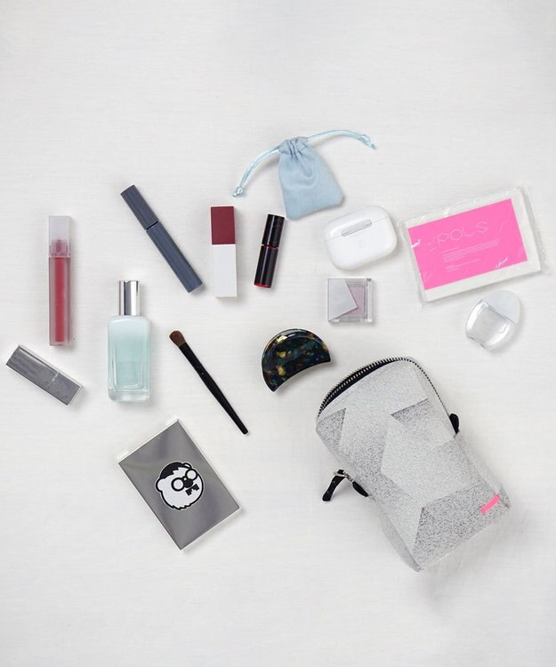 POLS SQUAREポーチ グレイ