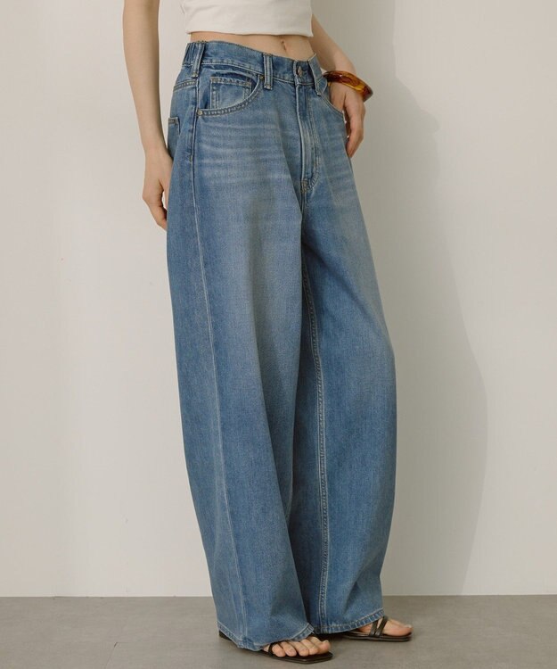 AMERICAN HOLIC 【接触冷感】ワイドデニム Light Indigo