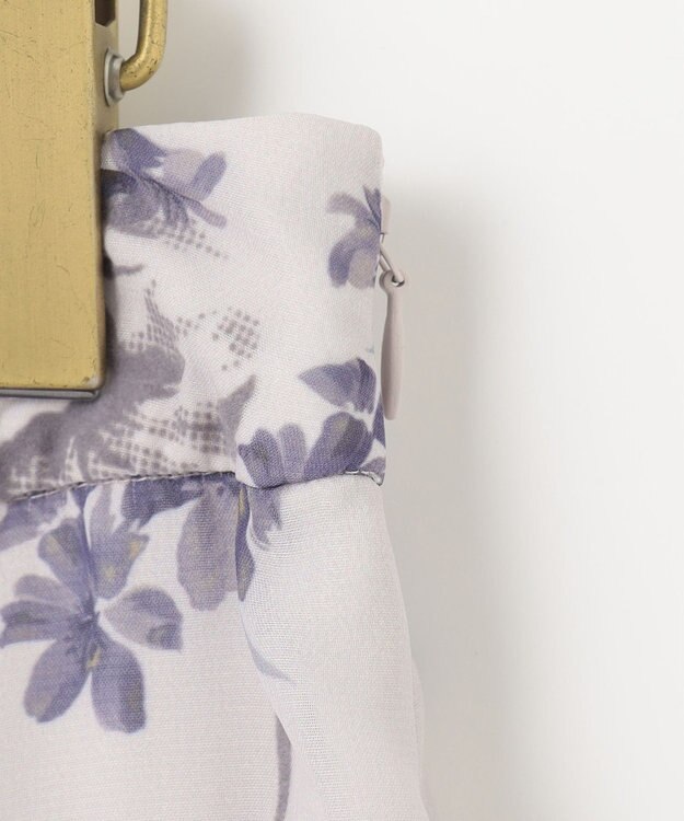 ANY SIS 【洗える】フロッキーオンフラワー スカート アイボリーベース