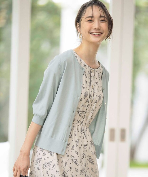 ANY SIS 【接触冷感 / UVケア】ハーフスリーブ カーディガン 【WEB限定】ミント