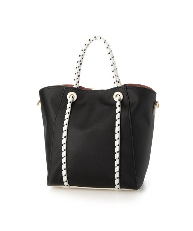 UNBILLION カシュカシュ cachecache / コーティングキャンバスロープハンドルトート ブラック