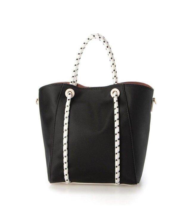 UNBILLION カシュカシュ cachecache / コーティングキャンバスロープハンドルトート ブラック