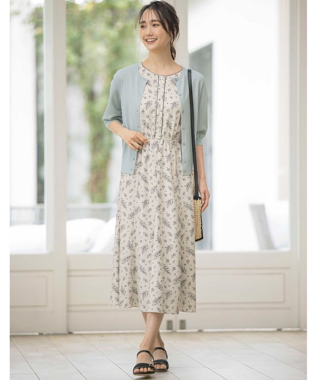 ANY SIS 【接触冷感 / UVケア】ハーフスリーブ カーディガン 【WEB限定】ミント