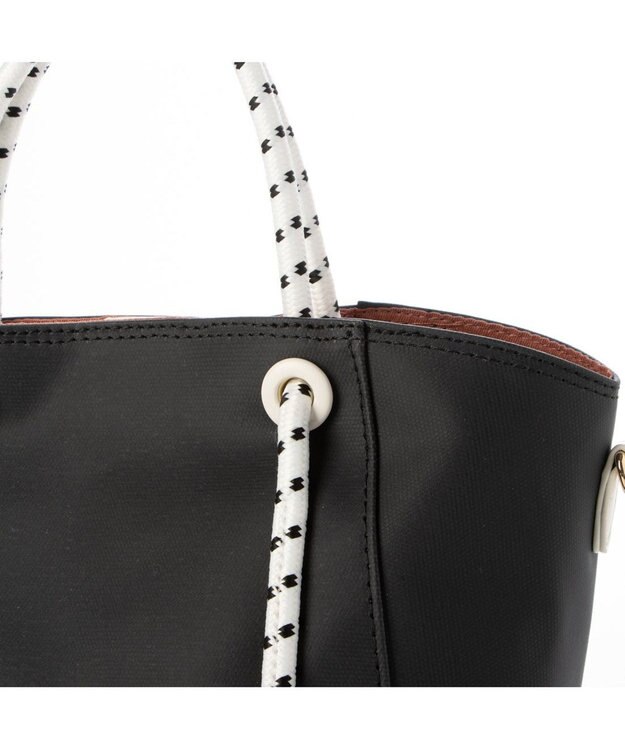 UNBILLION カシュカシュ cachecache / コーティングキャンバスロープハンドルトート ブラック