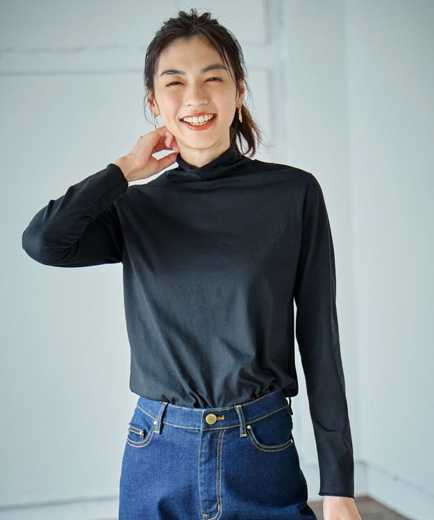 ANY L シアータートルネック ブラック