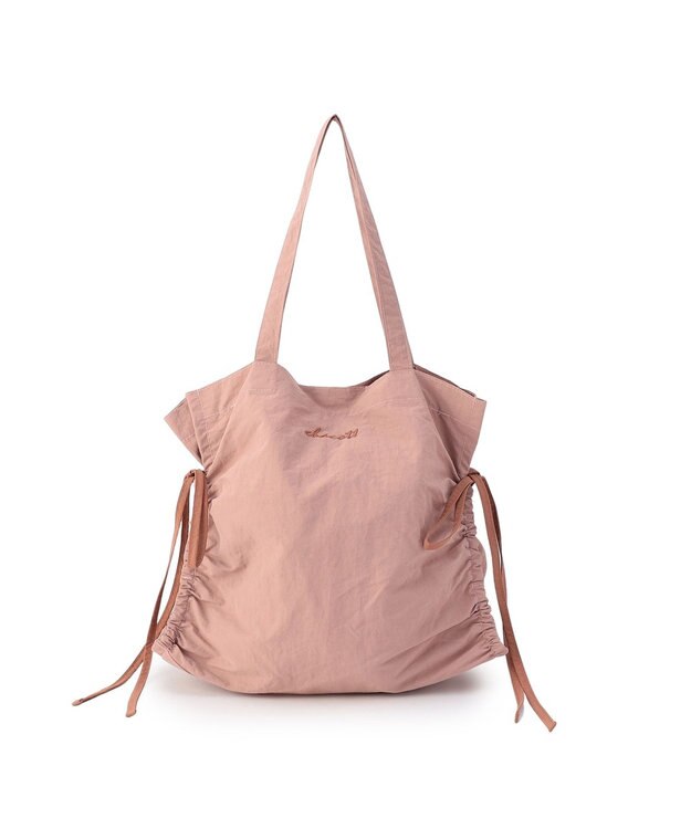 Chacott ギャザーリボントートバッグ グレイッシュローズ