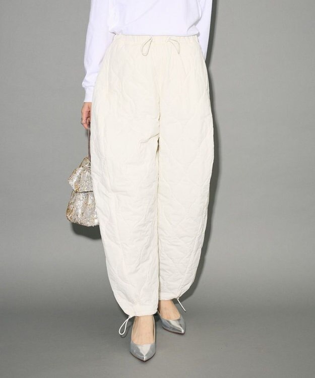 Green Parks キルティングカーブパンツ Off White