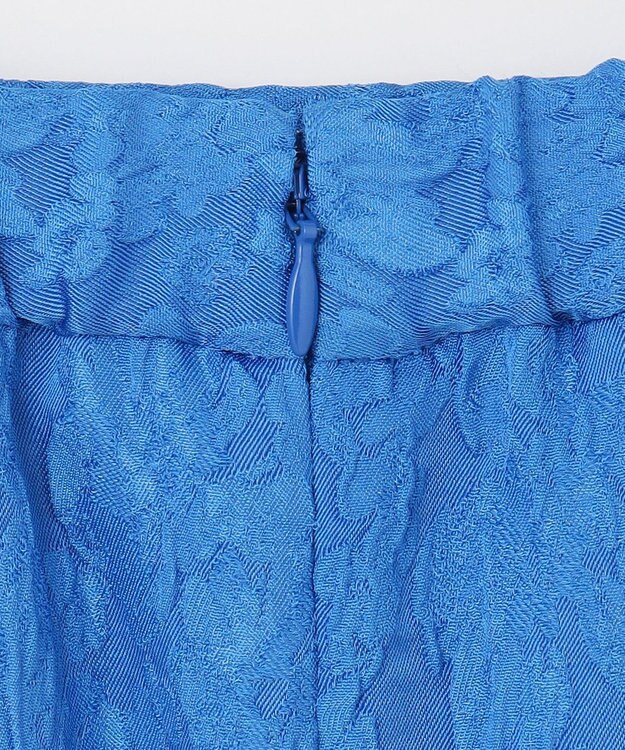 組曲 【WEB限定】エアリーフラワージャガード フレアスカート ブルー系