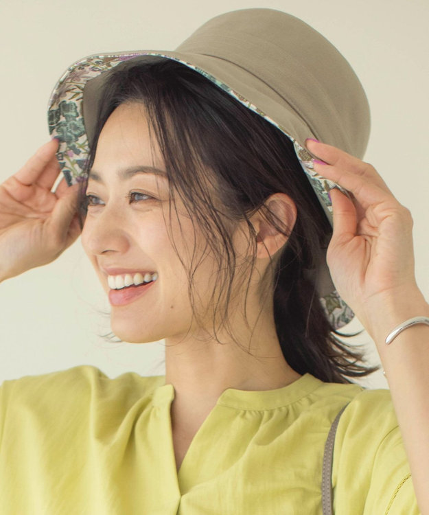 J.PRESS LADIES 【洗える・畳める】 LIBERTY リネン ハット ベージュ系