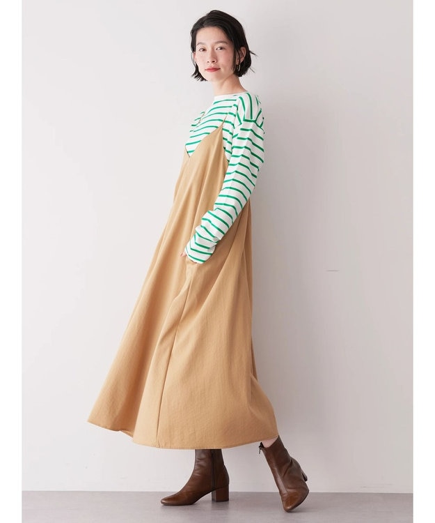 AMERICAN HOLIC 丈違いキャミワンピース Beige