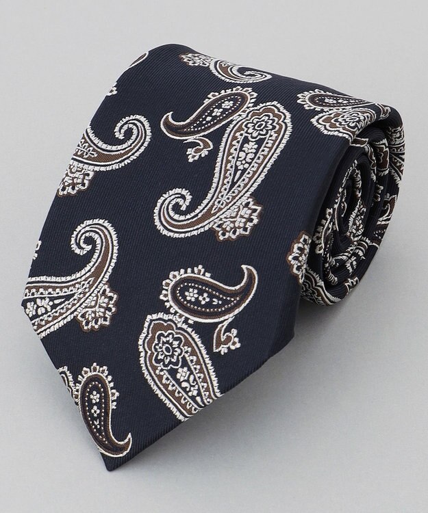 GOTAIRIKU 【日本製】西陣ネクタイ_ネイビー×ブラウン系 ネイビー系4