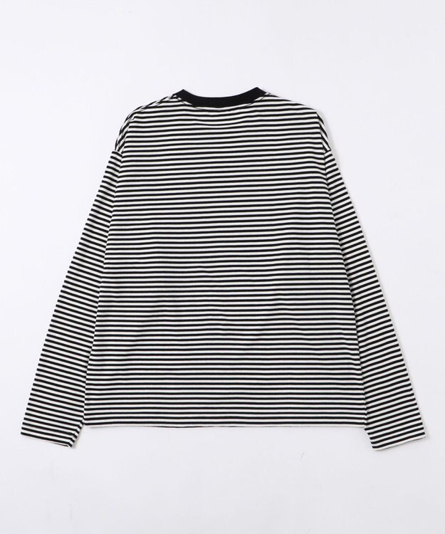 WEGO ワイドスリーブボーダーT（長袖） ブラックボーダー