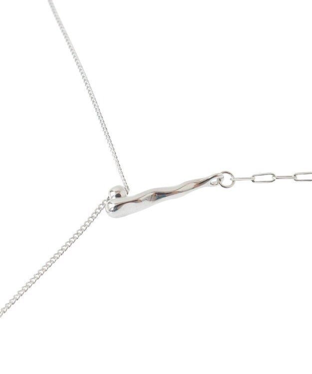YECCA VECCA ドロップパーツスライドY字ネックレス Silver