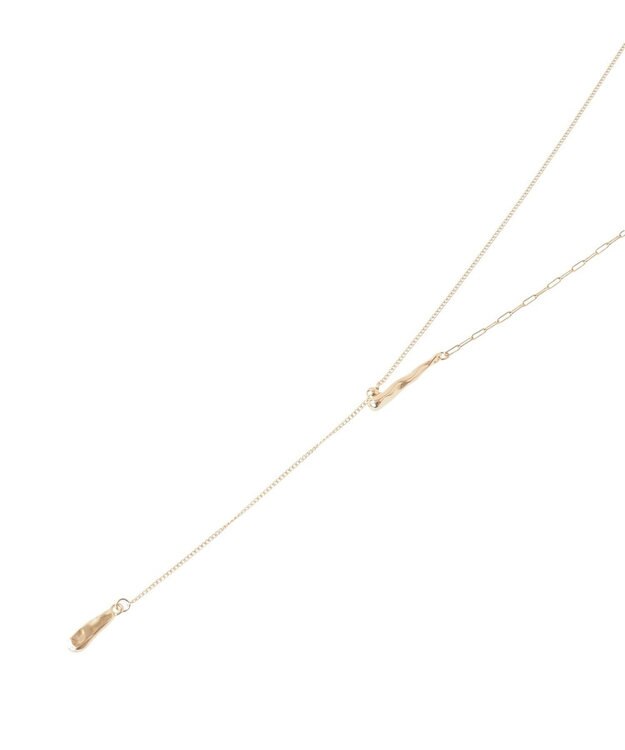 YECCA VECCA ドロップパーツスライドY字ネックレス Gold