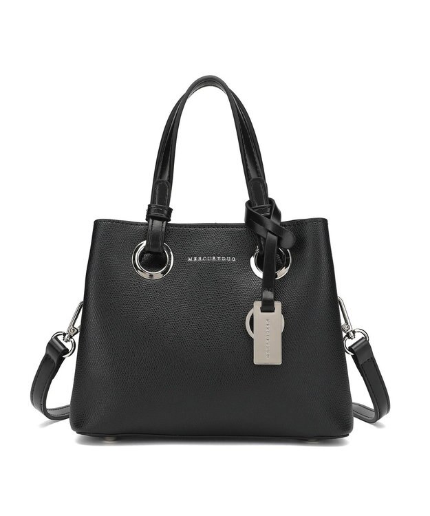 style code 【MERCURYDUO/マーキュリーデュオ】メタルアイレット　ミニショルダーバッグ、ハンドバッグ ブラック