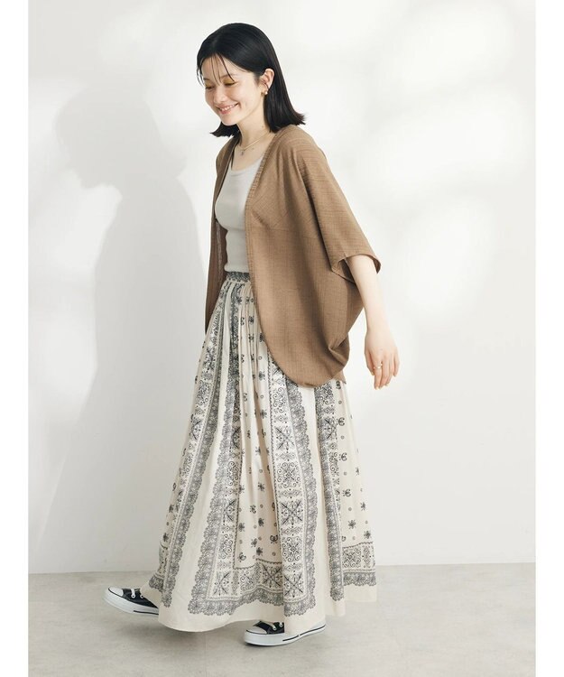 CRAFT STANDARD BOUTIQUE ランダムテレコモモンガカーディガン Brown