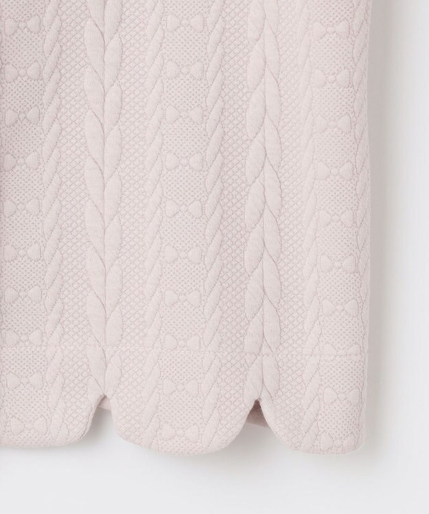 ANY KIDS ふくれ ジャガード カーディガン ミルクティー