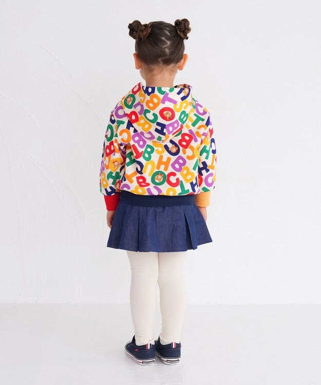 MIKI HOUSE HOT BISCUITS 【80-120cm】 デニム スカート付きパンツ 紺