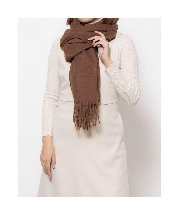 UNBILLION カシュネ cache nez / ツイル無地ストール ブラウン