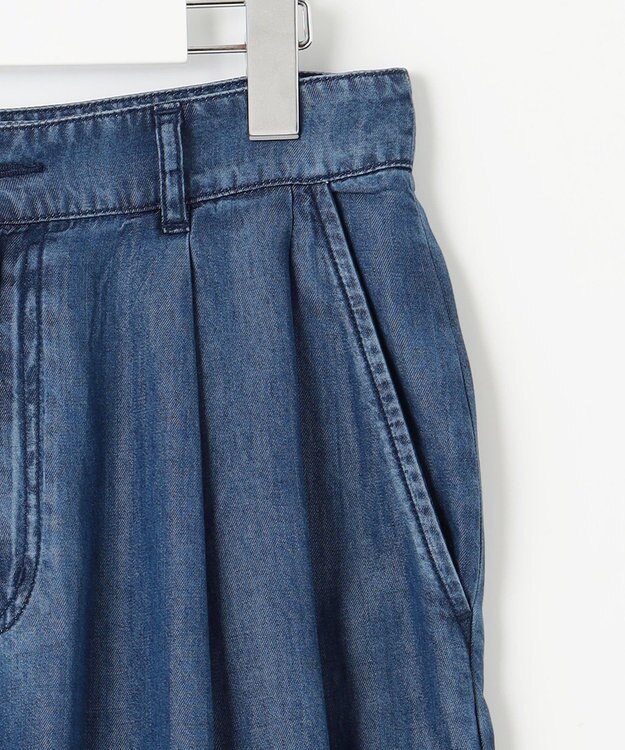 自由区 L 【カタログ掲載・洗える】テンセルデニムワイド パンツ インディゴ