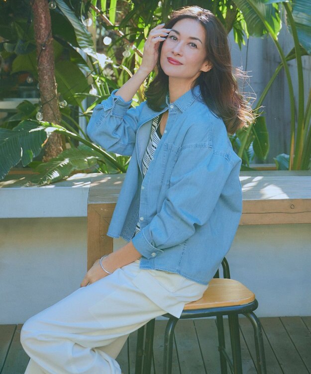 23区 【Oggi4月号掲載/洗える】シルキーストレッチ パラシュートパンツ アイボリー系