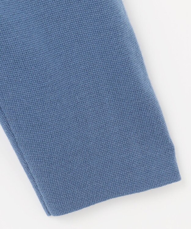 自由区 【洗える】ウールミラノハイネック ニット サックスブルー系