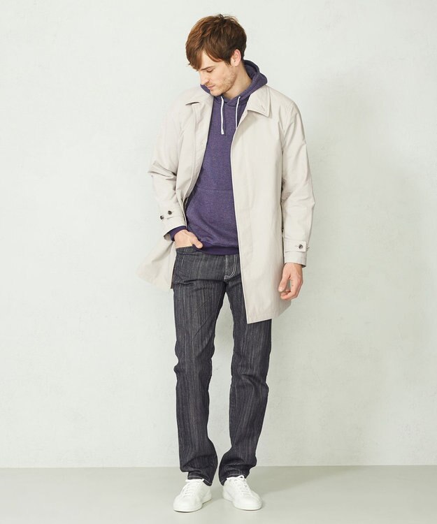 JOSEPH ABBOUD 【サスティナブル】ランダムストライプストレッチデニム ネイビー系1