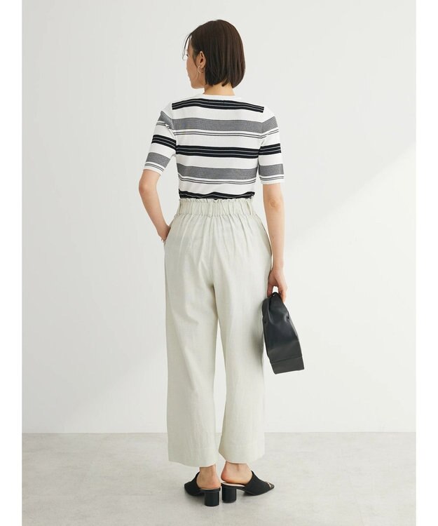 Green Parks インド 綿麻フロントタックパンツ Natural