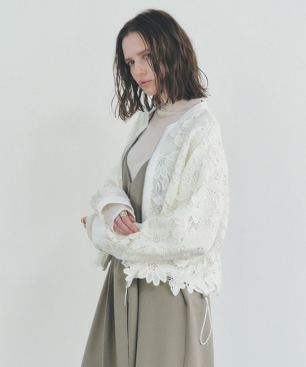 YECCA VECCA レースブルゾン Ivory