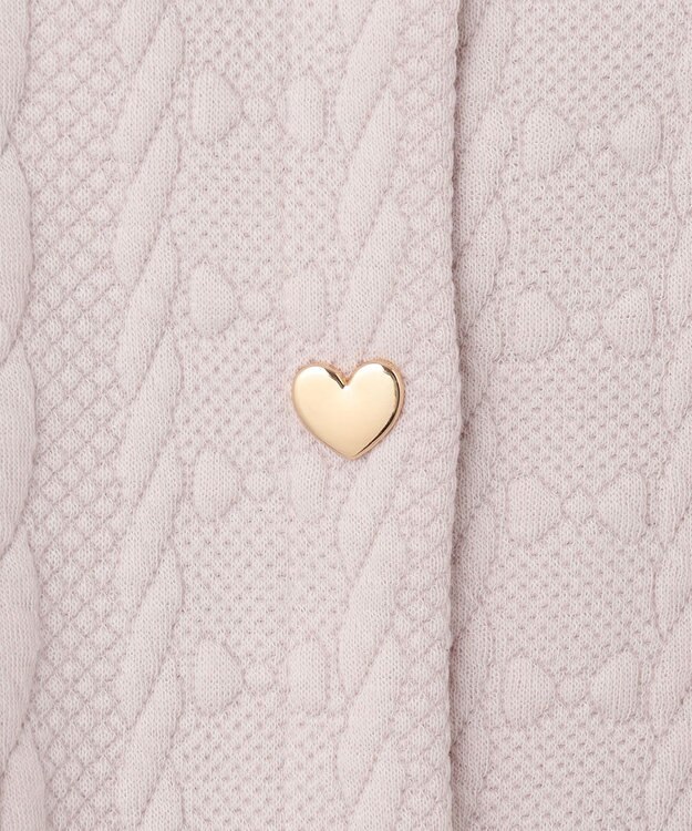 ANY KIDS ふくれ ジャガード カーディガン ミルクティー