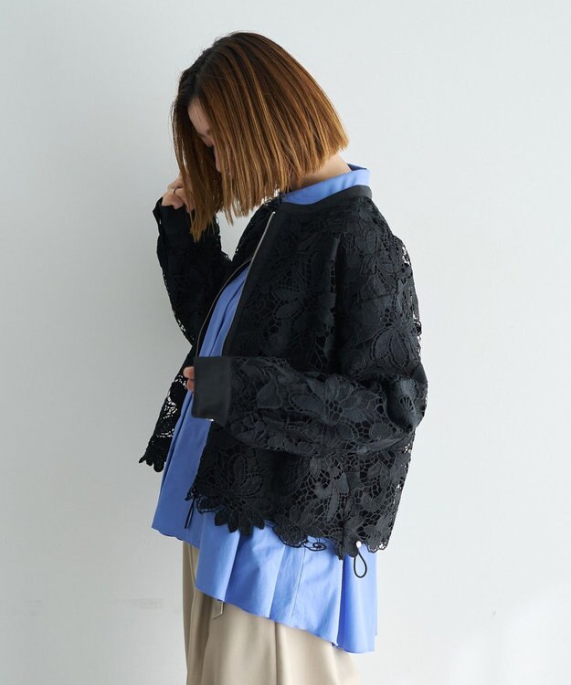 YECCA VECCA レースブルゾン Black