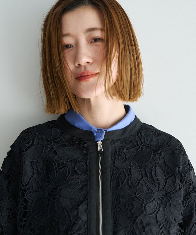 YECCA VECCA レースブルゾン Black