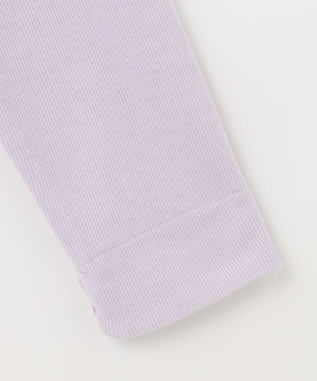 ANY KIDS スナップボタン リボン カーディガン ラベンダー