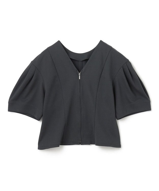 uncrave 【接触冷感・UVカット】ダブルフェイスジャージー 2WAYブラウス（uncrave STANDARD） スレート