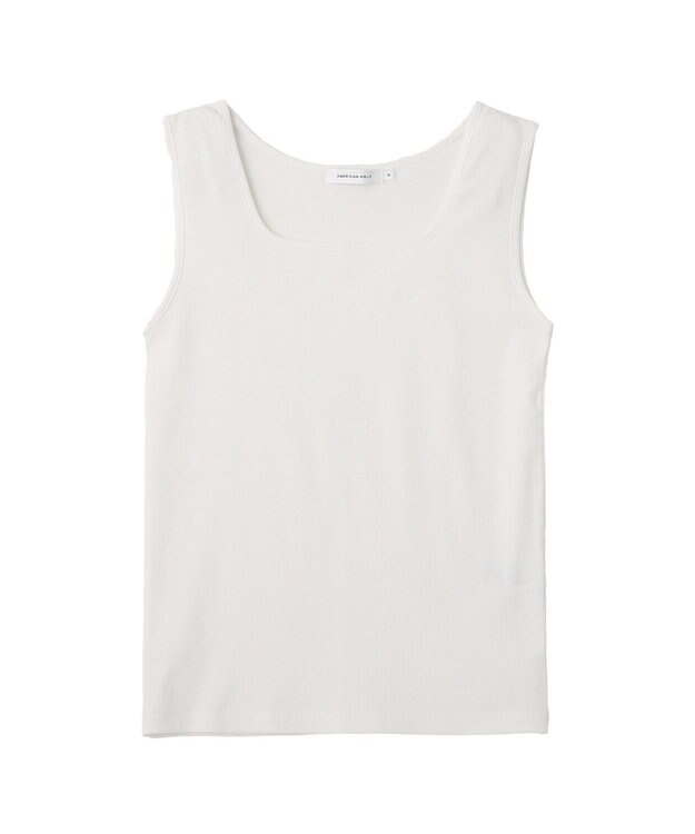 AMERICAN HOLIC スクエアネックリブタンクトップ Off White