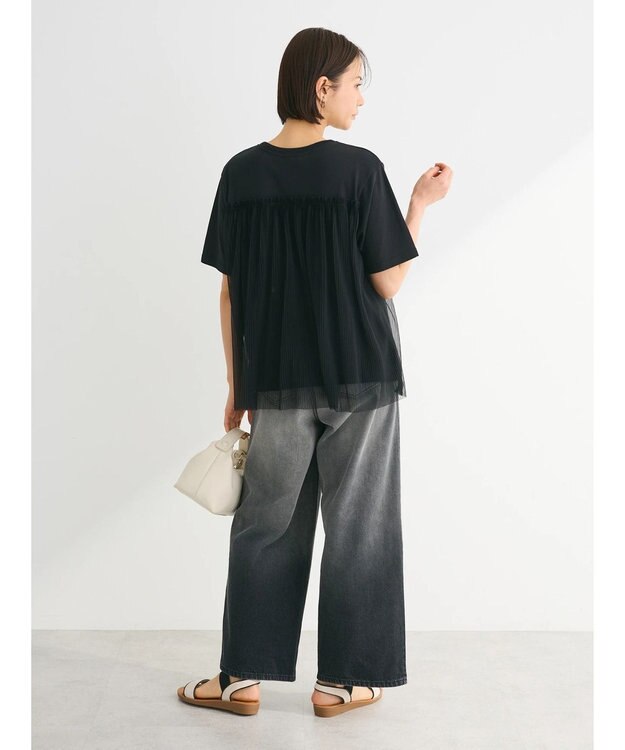 Green Parks プリーツチュールドッキングプルオーバー Black