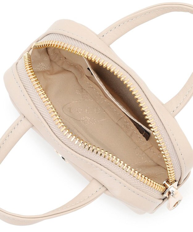 TOCCA TOCCA BOSTON CHARM POUCH レザーチャーム ベージュ系