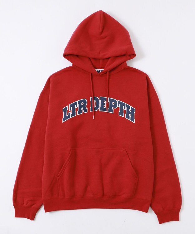 WEGO 【ユニセックス着用ITEM/MLサイズ展開】カレッジプルパーカー レッド