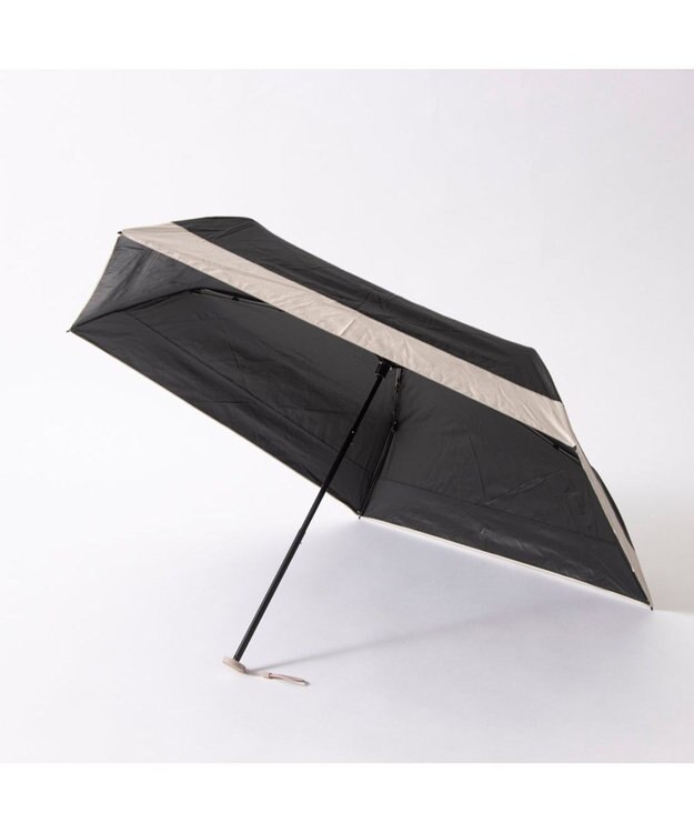 UNBILLION カシュネ cachenez / 【晴雨兼用】【日傘】 【UV カット率99.999.9％以上】PU軽量無地バイカラーミニ折りたたみ傘 ブラック