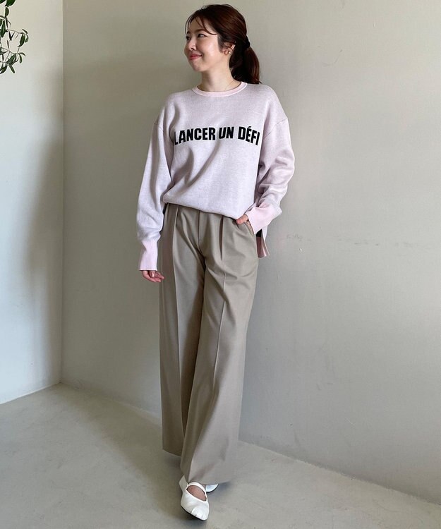 UNFILO スポンジニット ロゴジャガード ピンク