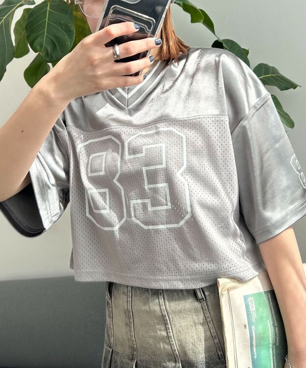 WEGO ゲームナンバリングサテンショートT ライトグレー